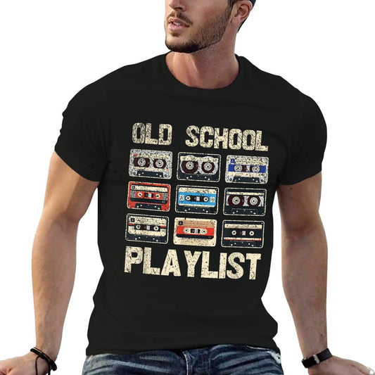 Cassette Tape - Retro 80s Old School Playlist Music Polyester Blend T-Shirt