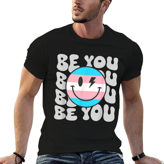 Be You Groovy Smile Face Hippie LGBTQ Transgender Trans Classic T-Shirt