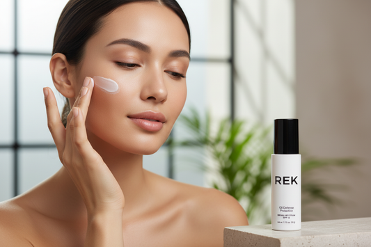 Oil Defense Protection โ Oil-Free Hydrating SPF Moisturizer | REK Cosmetics