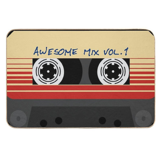Awesome Mixtape Vol 1, Tape, Music, Retro Durable Bath Mat