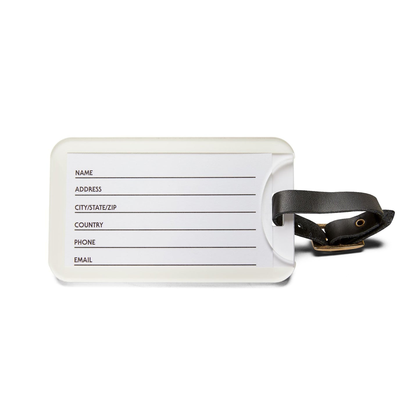 Bespattered Facade "Eat the Rich" Orcas Luggage Tag with Leather Strap