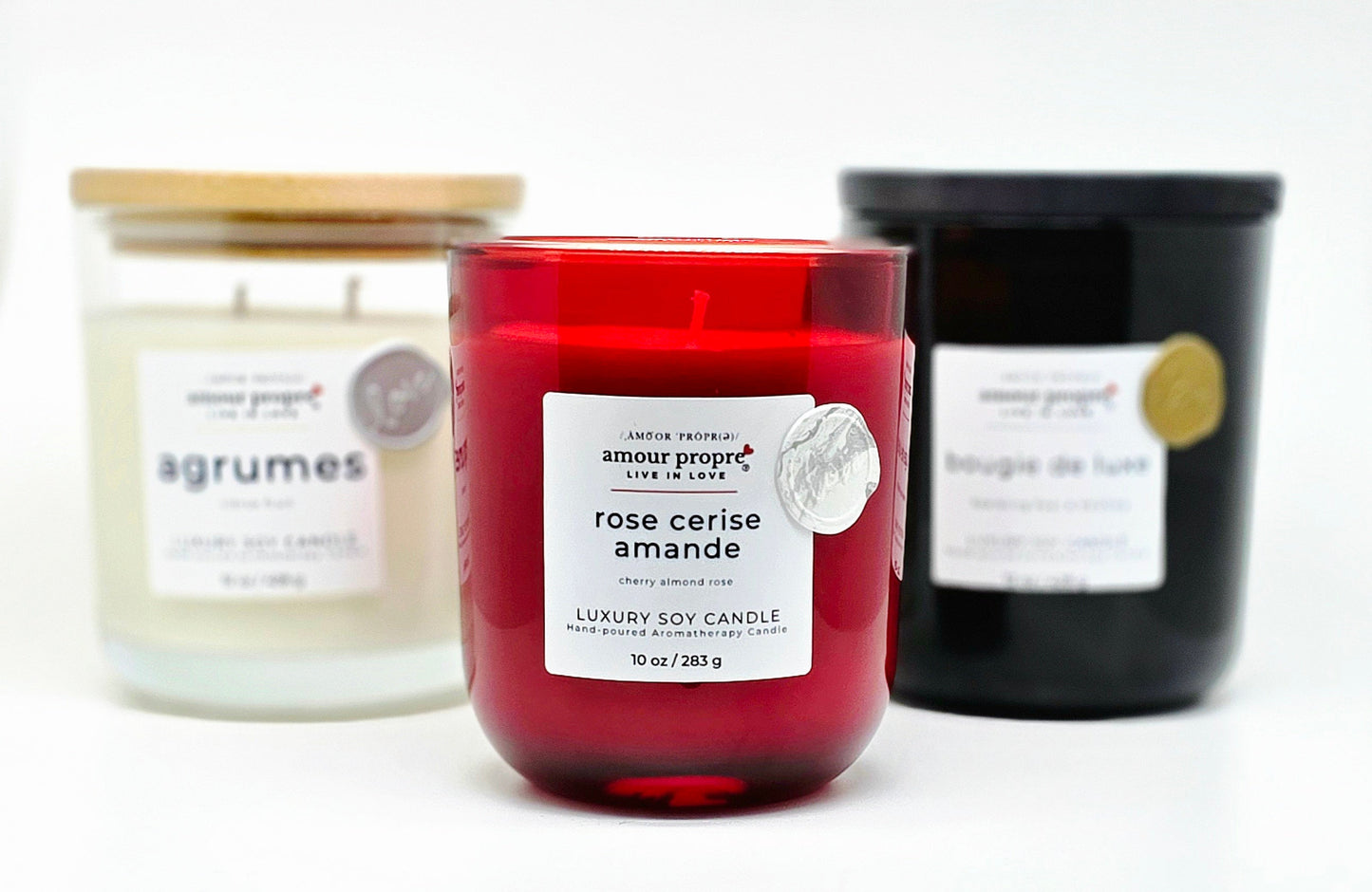 bougie de luxe handpoured Luxury Soy Candle - 12oz