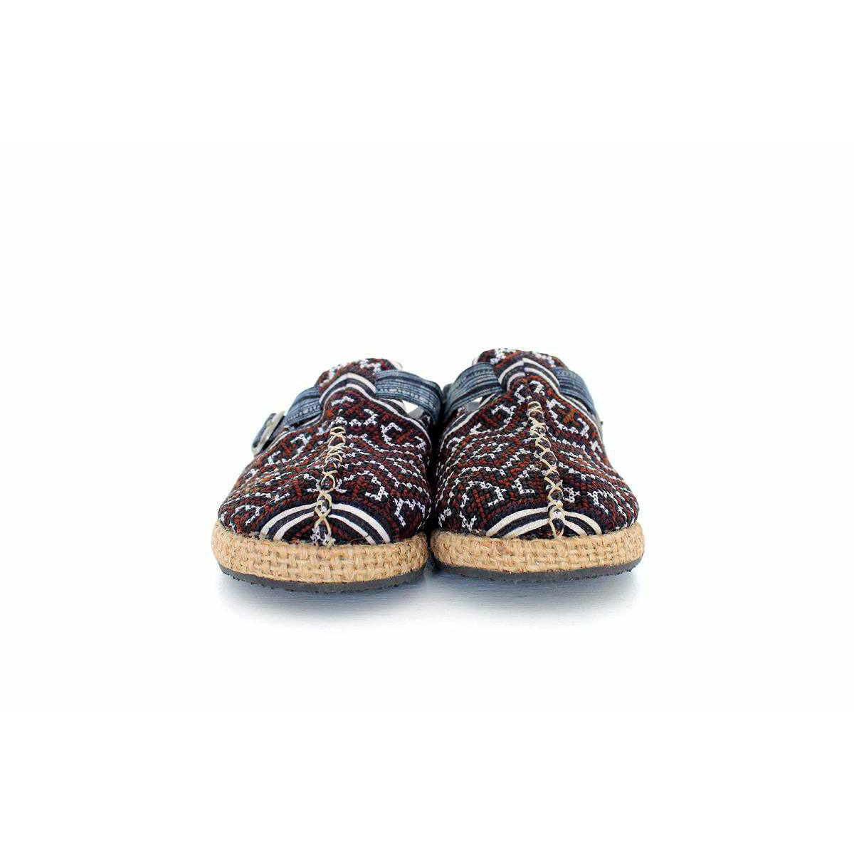 Vintage Hmong Textile Boho Upcycled Slip On Shoes - Thailand