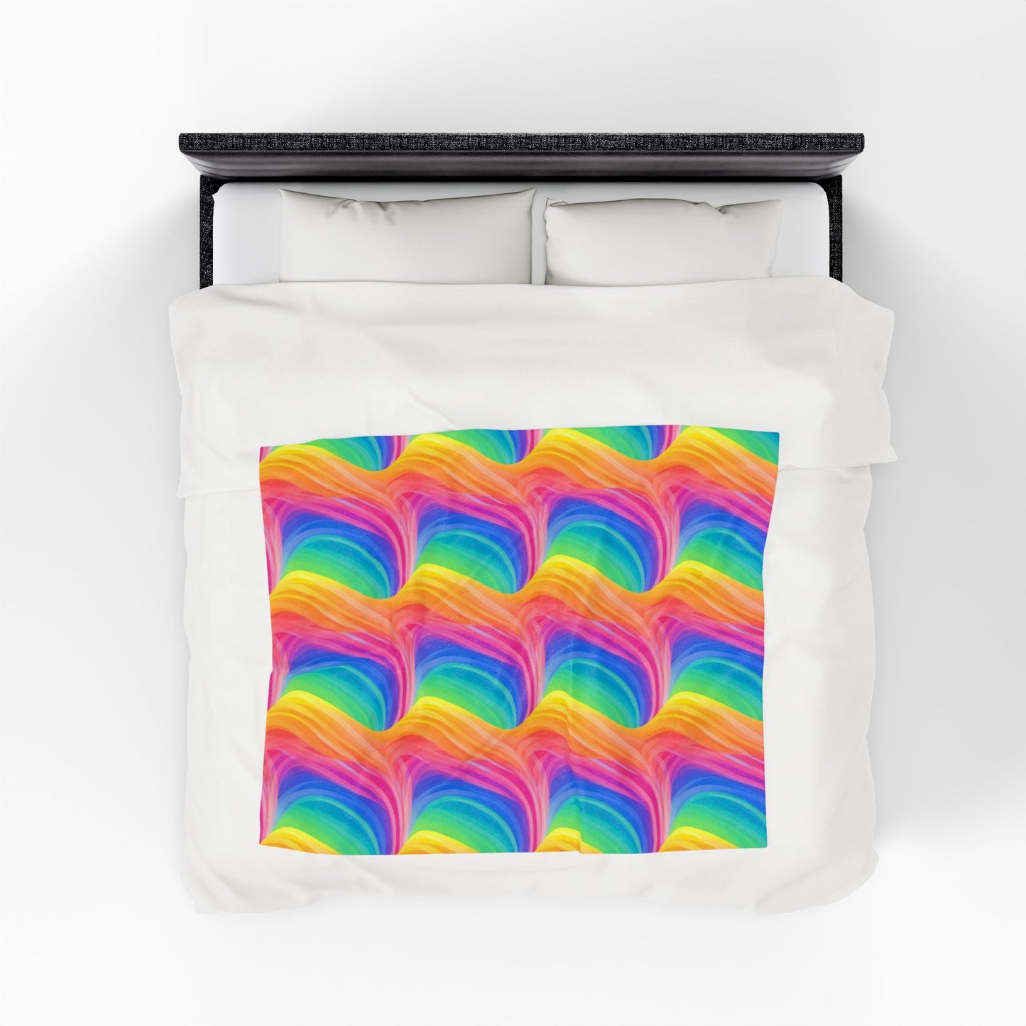 Bespattered Facade Windswept Rainbows Velveteen Plush Blanket | 3 Sizes