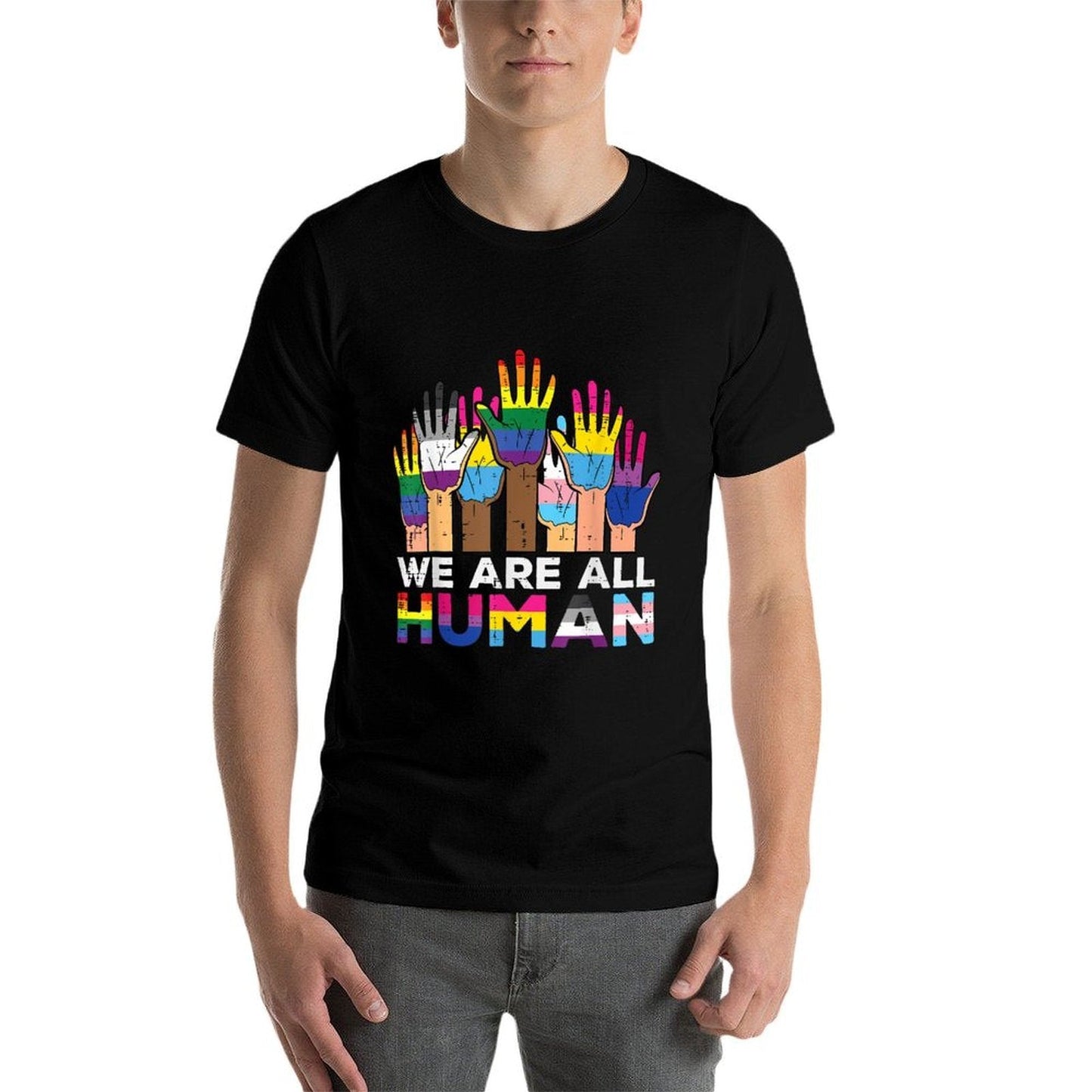 LGBT Hands We Are All Human Pride Month Gay Rights Men Women  Soft T-Shirt