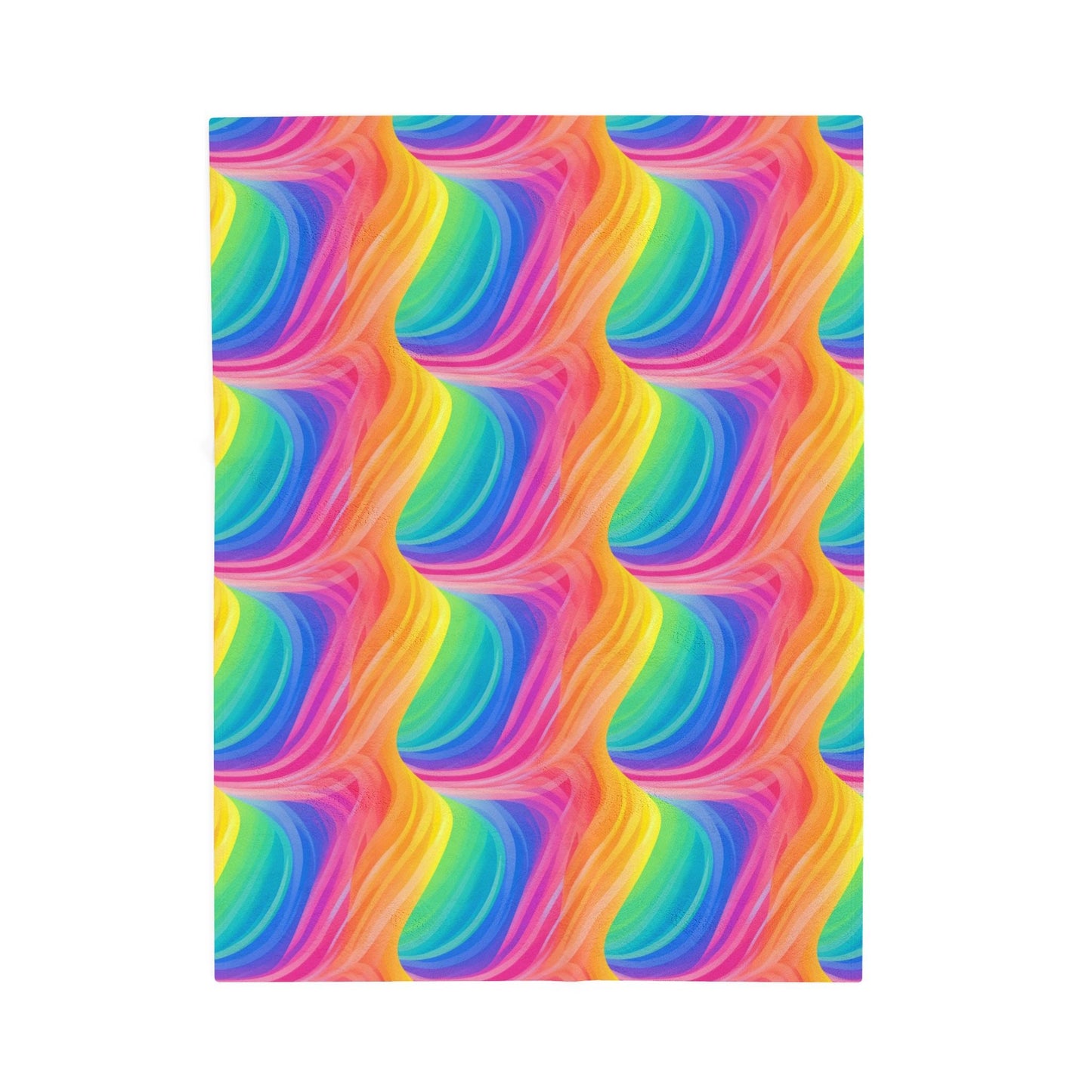 Bespattered Facade Windswept Rainbows Velveteen Plush Blanket | 3 Sizes