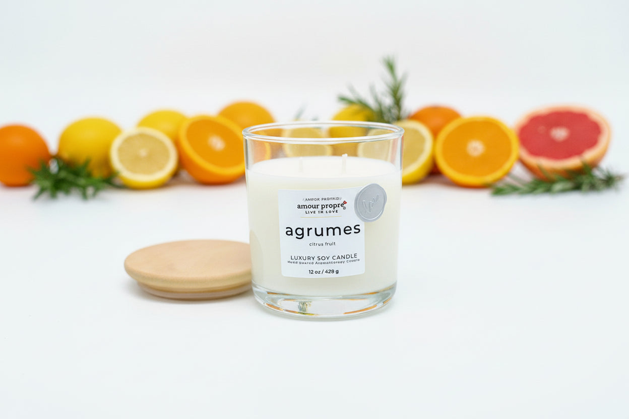 Agrumes Hand poured Aromatherapy Luxury Soy Candle