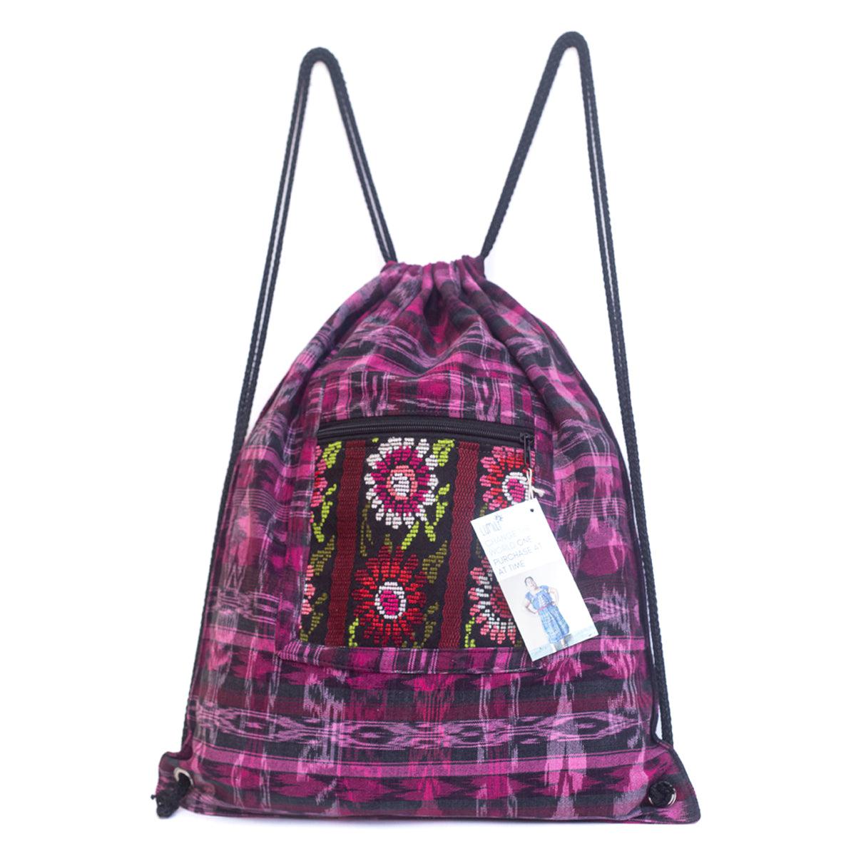 Salsa Upcycled Corte Backpack - Unique Guatemalan Handicraft