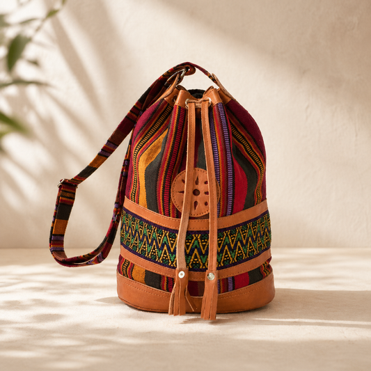 Anita Crossbody Adjustable Strap Boho Upcycled Purse - Guatemala