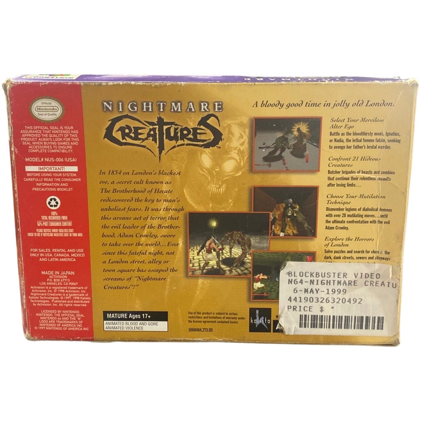 Nightmare Creatures - Nintendo 64